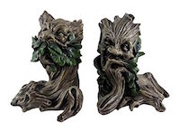 green_man_bookend_set